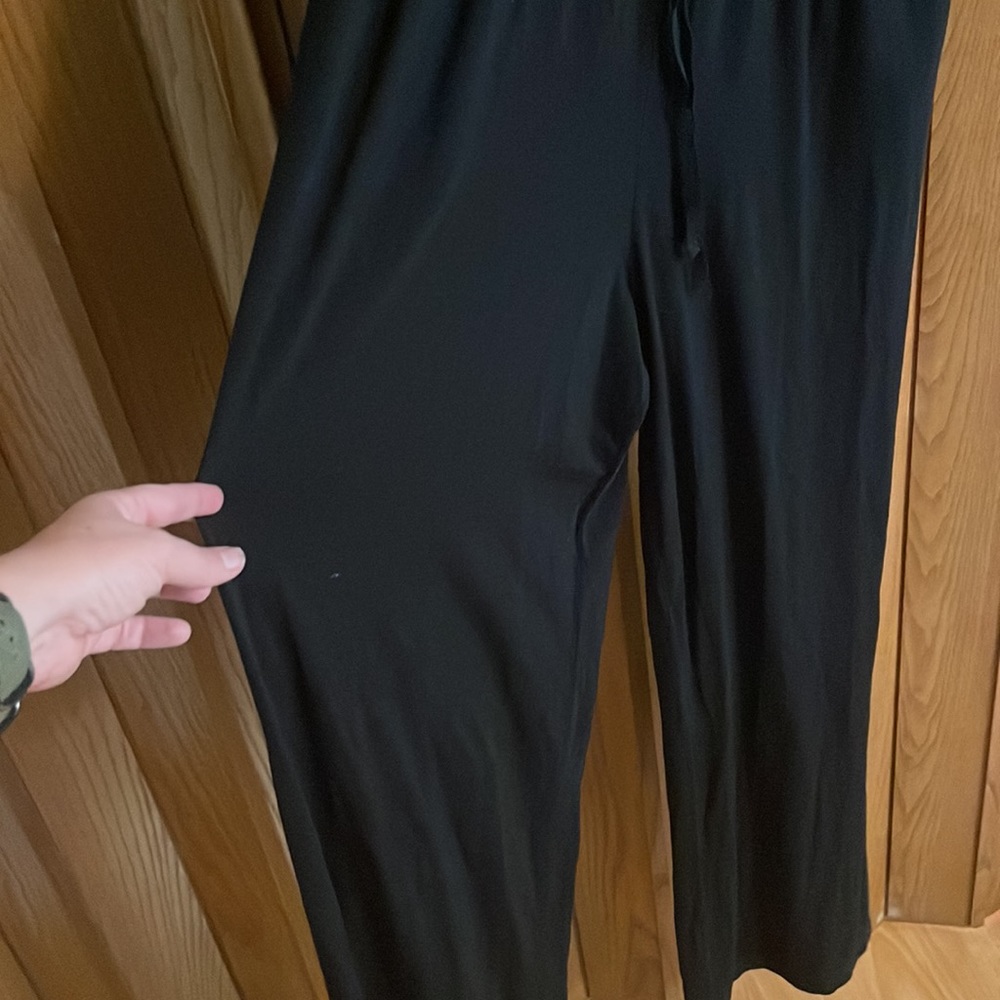Super Soft Black Jumpsuit With Drawstring Waist - image 2